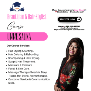 pink black grunge hair styling course instagram post