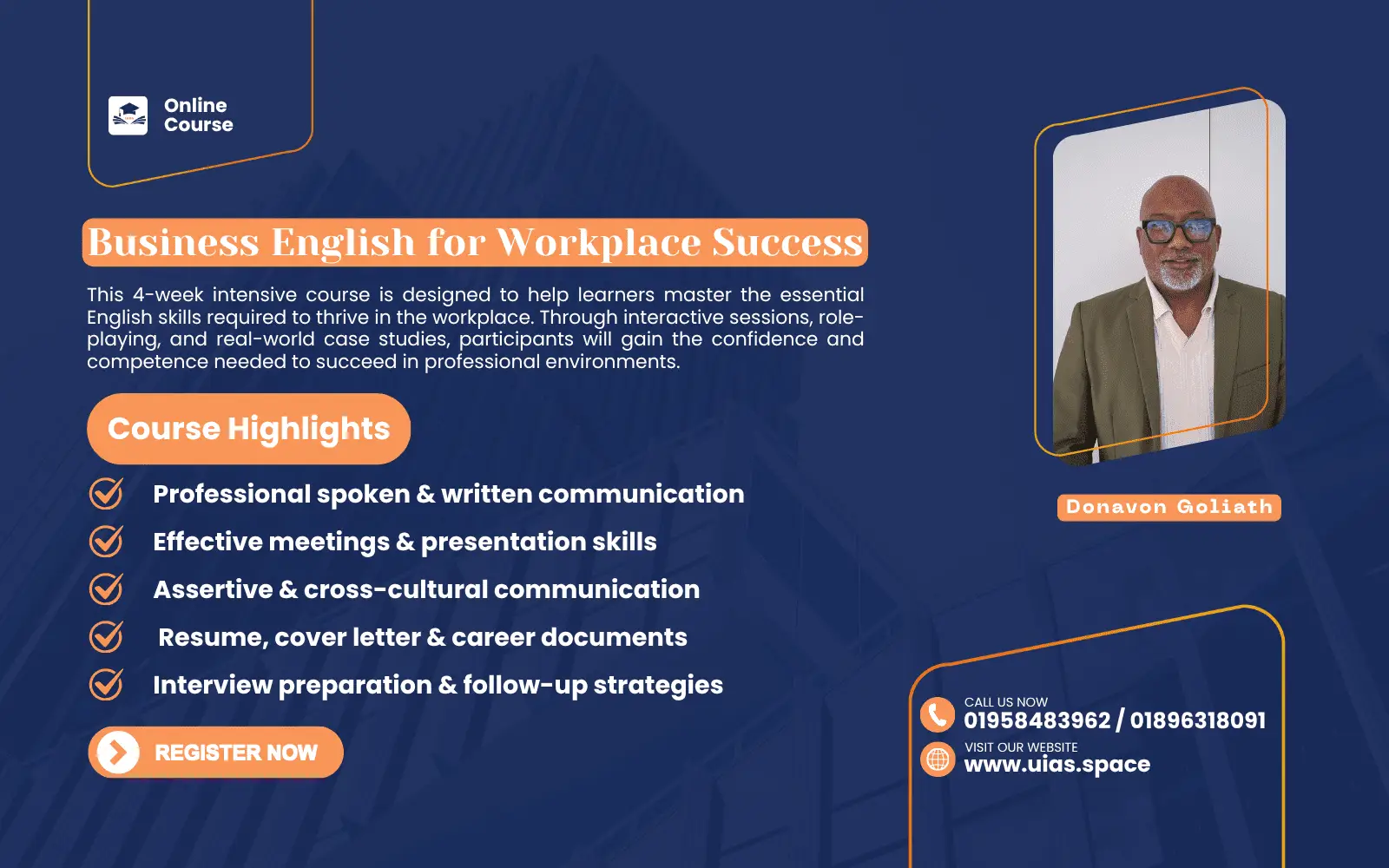 Business English​(Live Classroom – Book Your Seat Now)